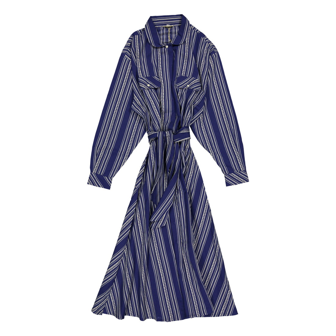 Bonjour Jacquard Blue Women Shirt Dress