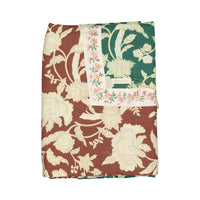 Bonjour Autumnal Red Flower Tablecloth
