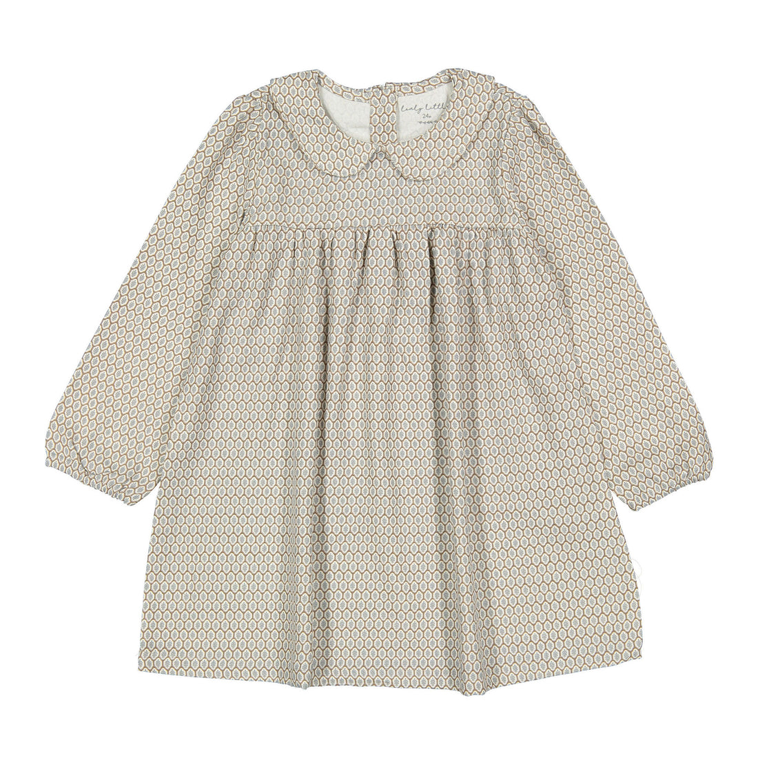 Lovely Littles Dressy Collar Dress - Leaf