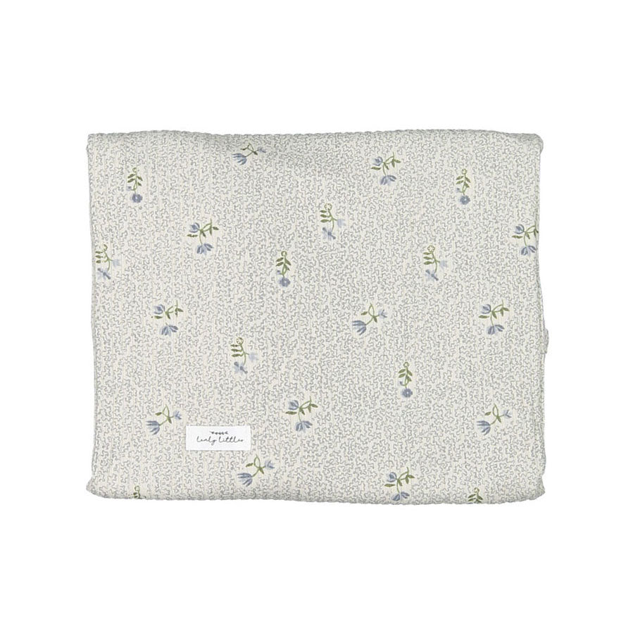 Lovely Littles Printed Blanket - Dahlia Blue