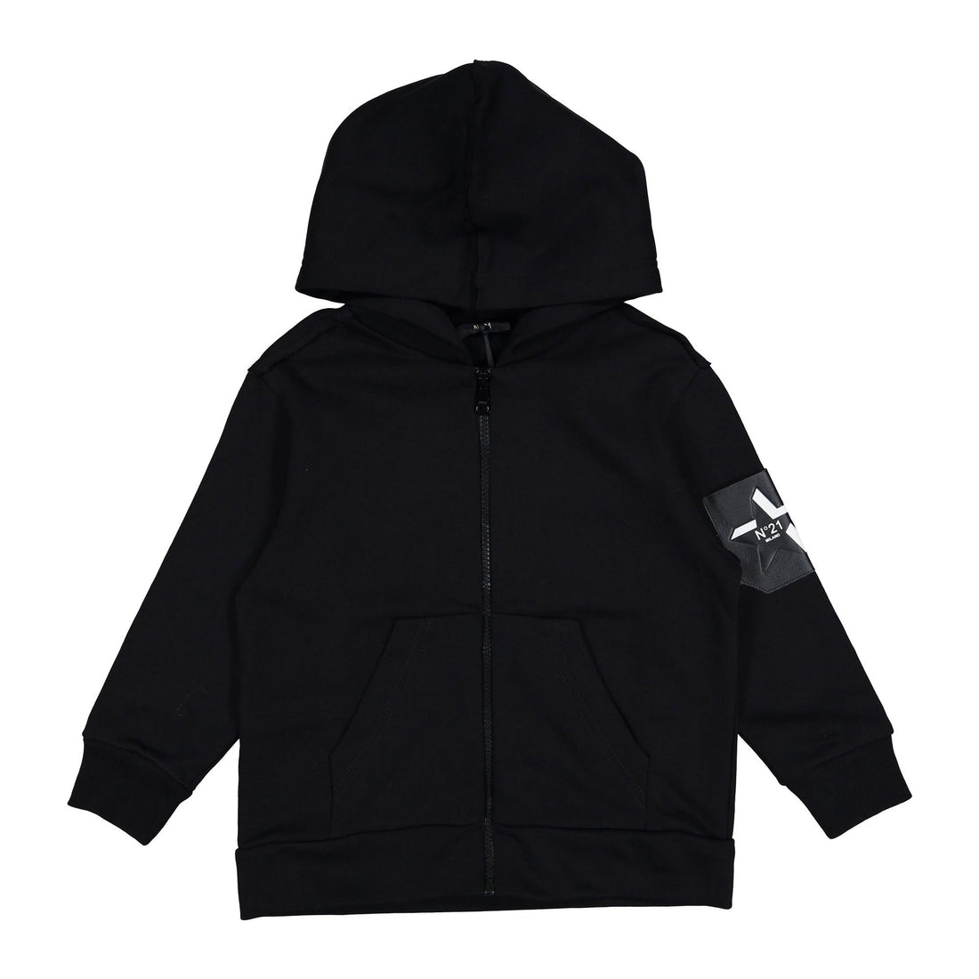 N21 Black  Zip Up Hooded Sweatshirt