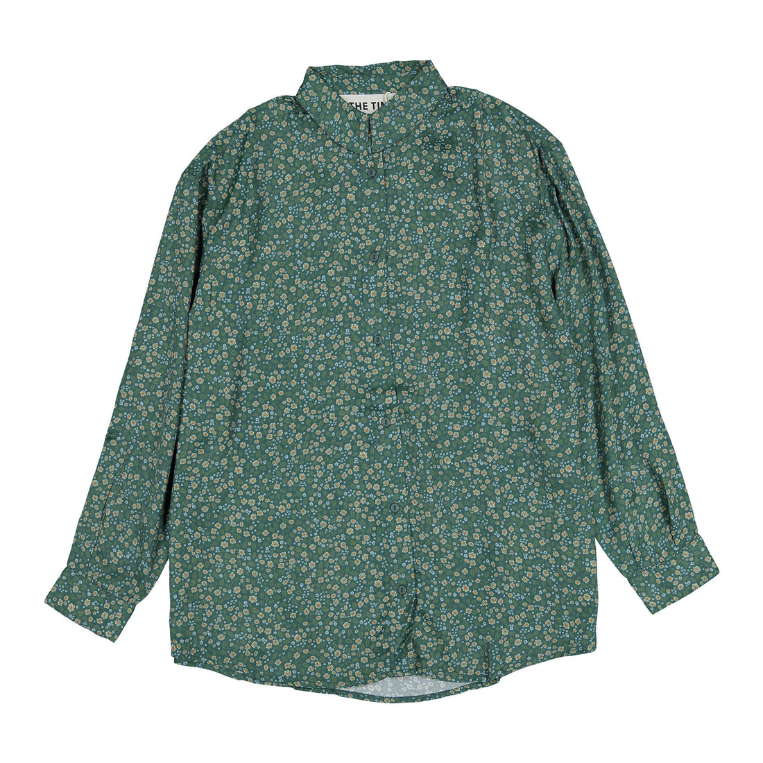 Tiny Cottons Bottle Green Flowers Womens Shirt