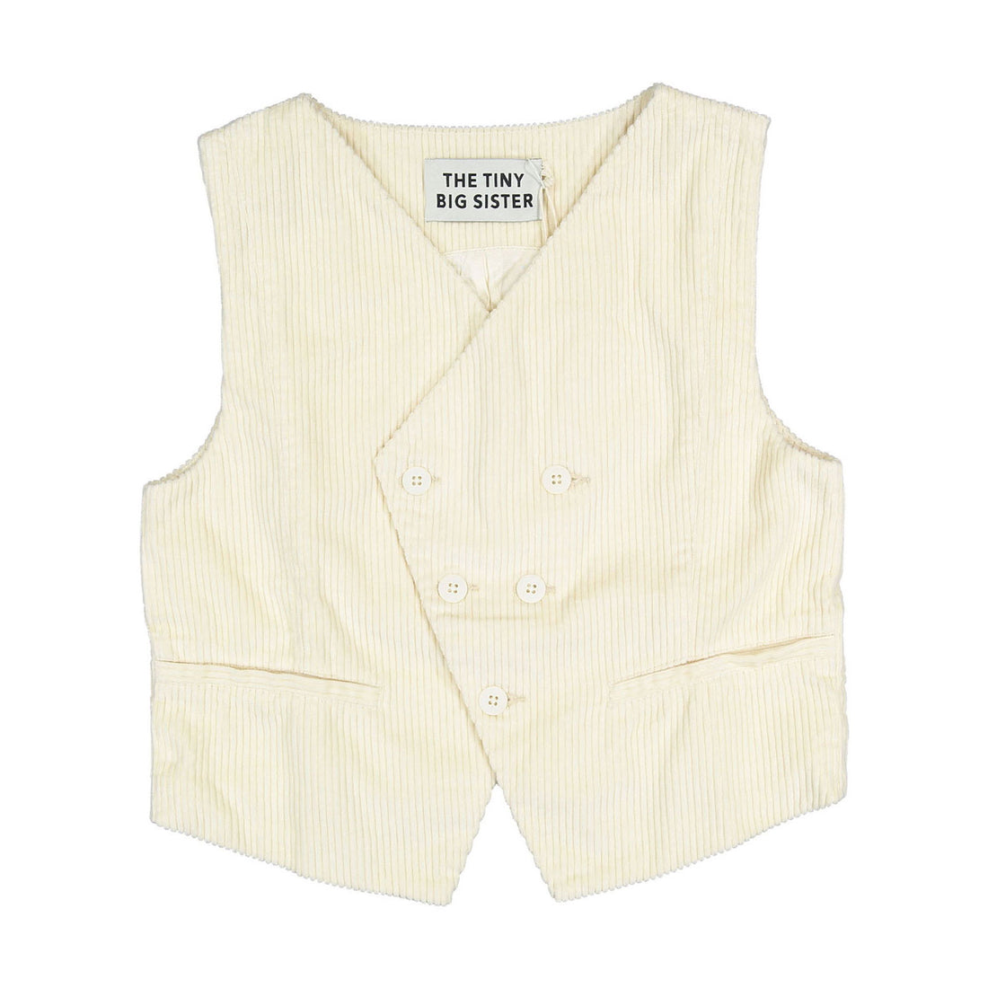 Tiny Cottons Light Cream Corduroy Waistcoat
