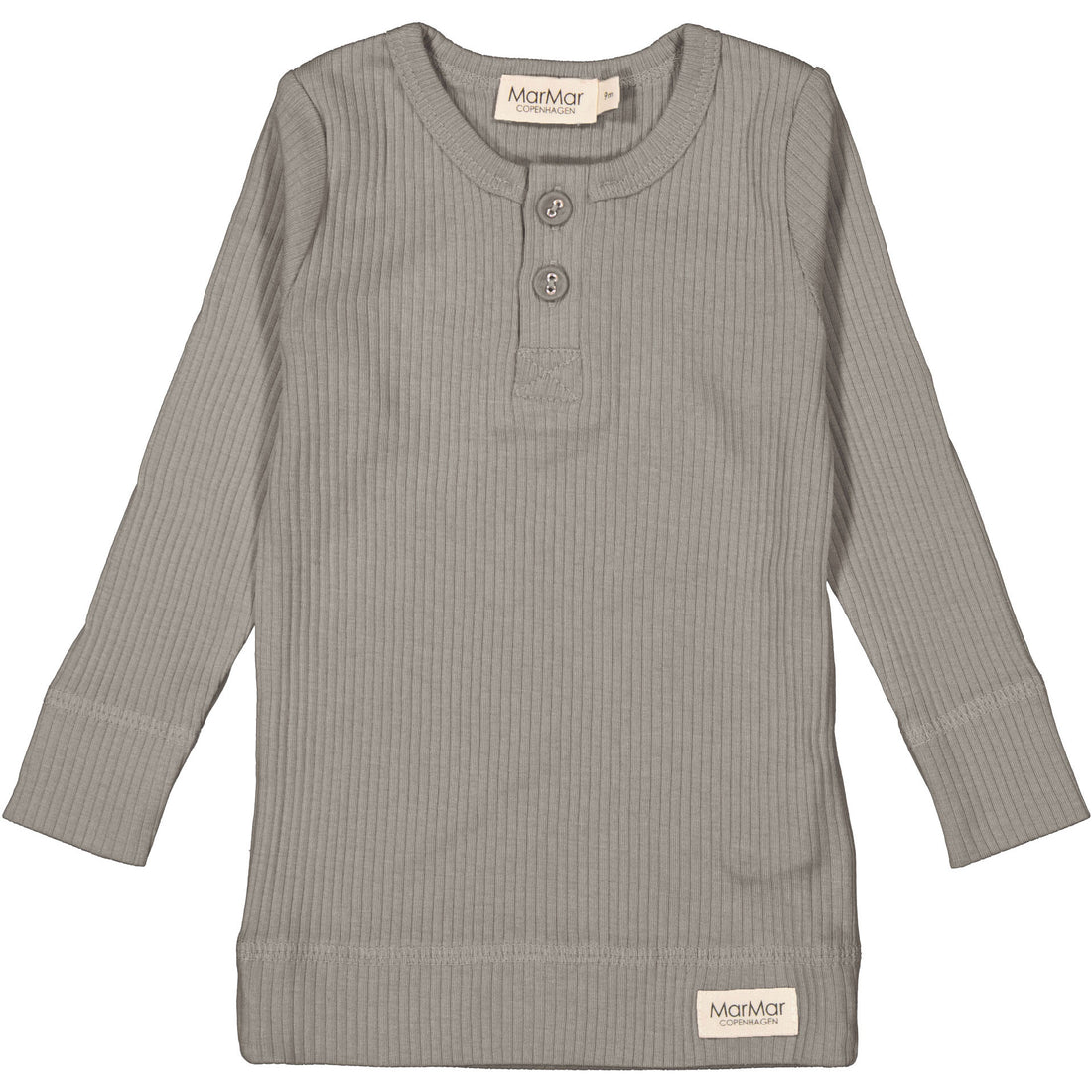 MarMar Copenhagen Warm Stone Long Sleeve Henley Tee