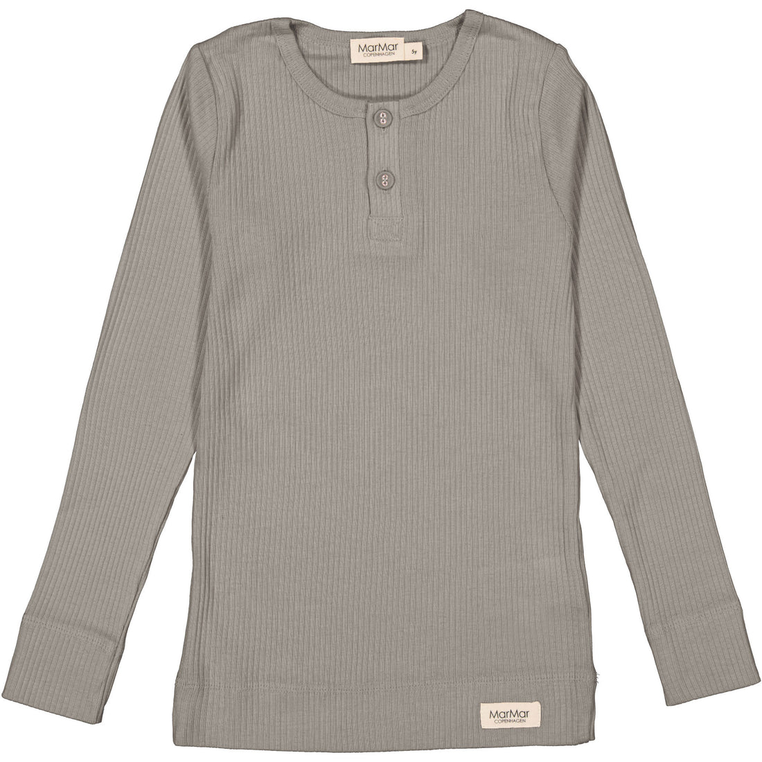 MarMar Copenhagen Warm Stone Long Sleeve Henley Tee