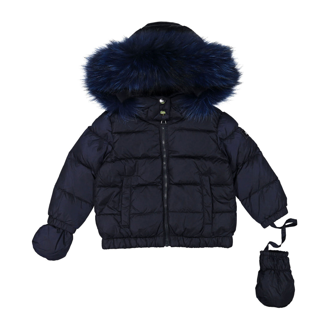 Add Pacific Blue Down Jacket With Fur