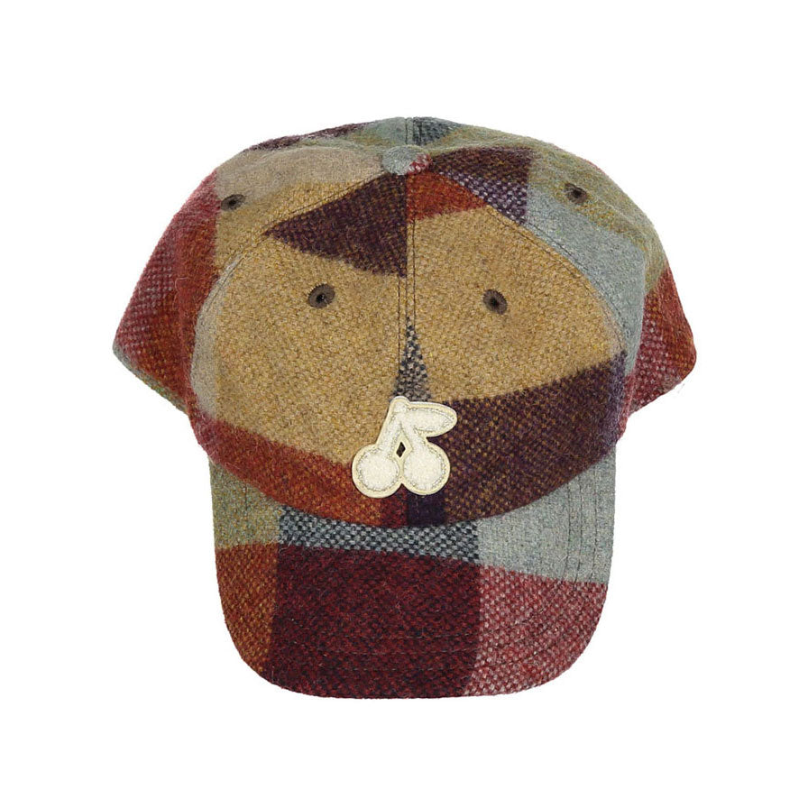 Bonpoint Brown Plaid Wool Hat