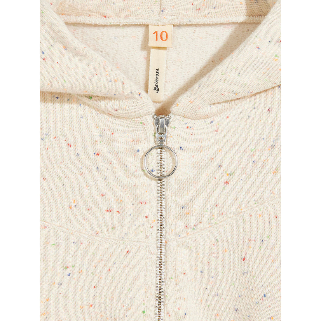 Bellerose Off White Speckled Finley Zip Sweatshirt
