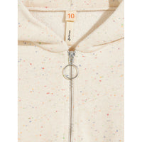 Bellerose Off White Speckled Finley Zip Sweatshirt