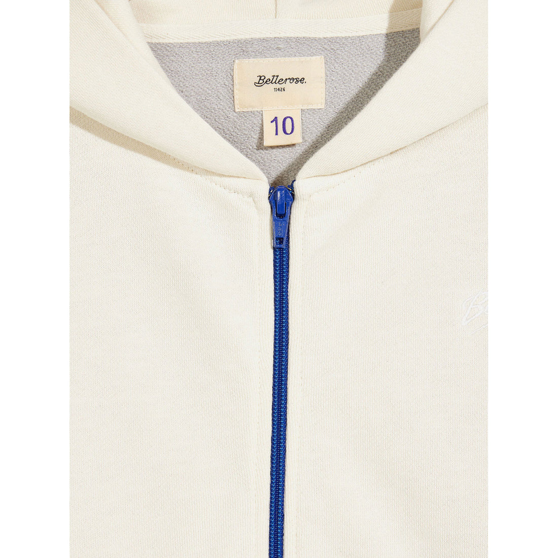 Bellerose Off White/ Grey Fagol Zip Sweatshirt