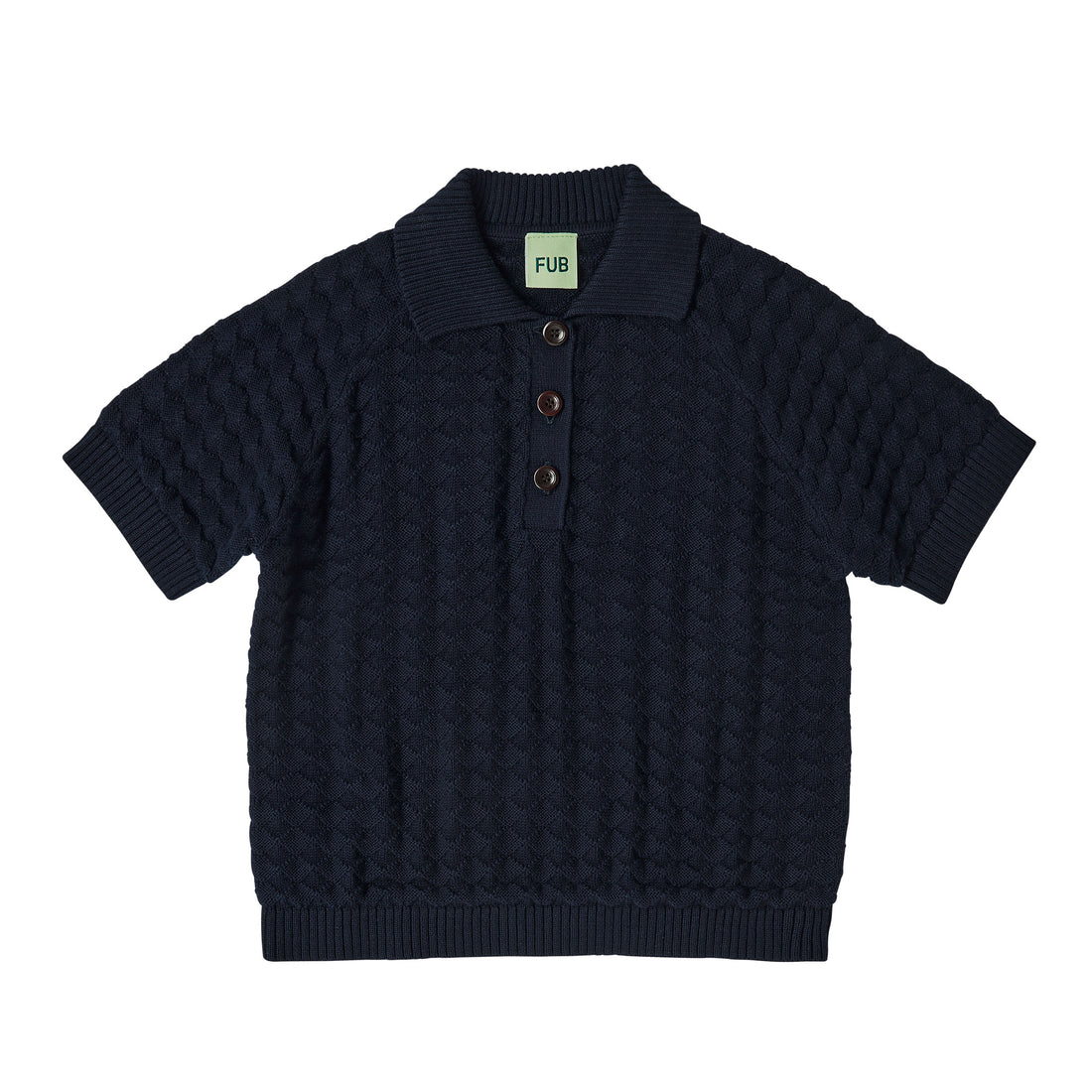 FUB Dark Navy Structure Polo