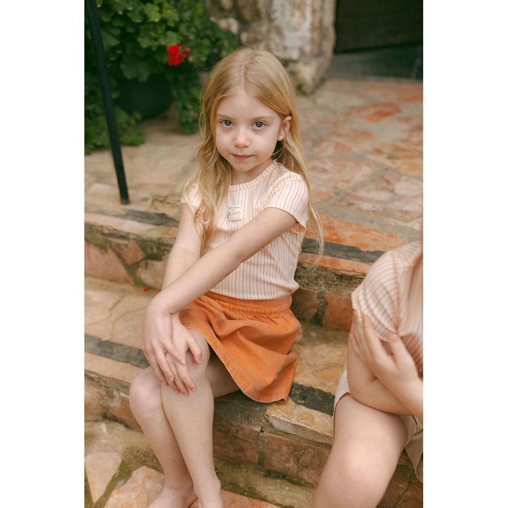L by Ladida Funday Orange Denim Skirt