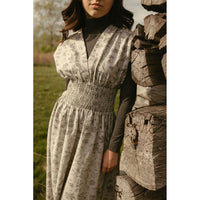 Ava and Lu Light Grey  Butterfly Floral Dress