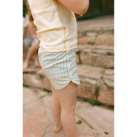 L by Ladida Funday Green Stripe Shorts