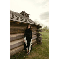 Ava and Lu Black Velvet Ruffle Skirt