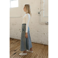 Elements Light Blue Rhinestone Maxi Cargo Skirt