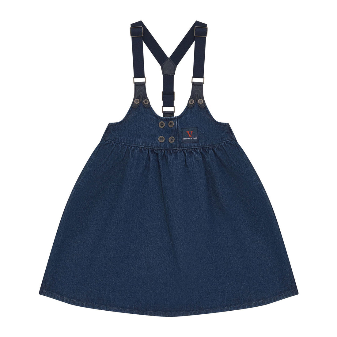 Calla Lili Denim Blue Suspender Dress