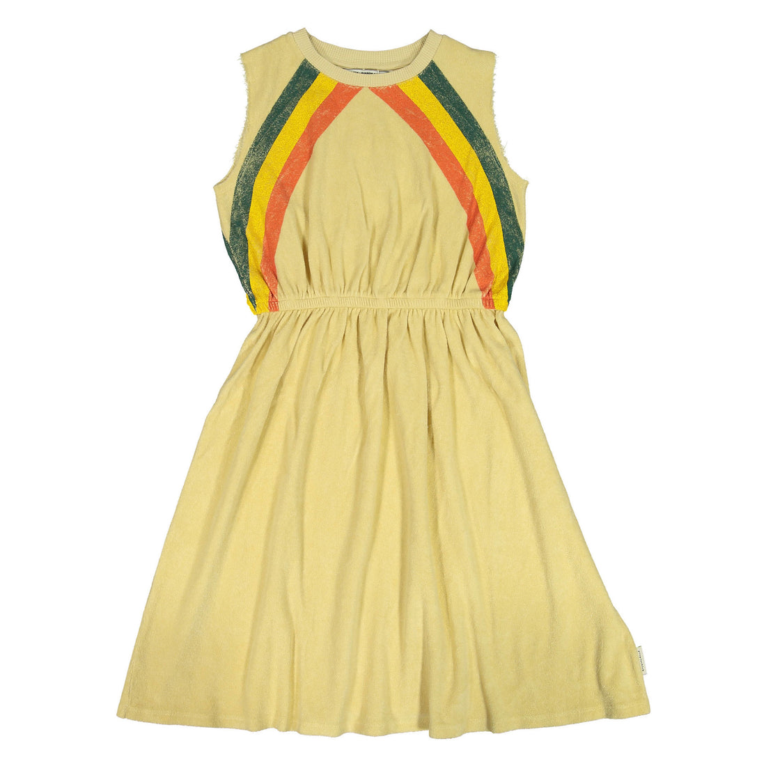 Piupiuchick Sand Multicolor Stripes Dress