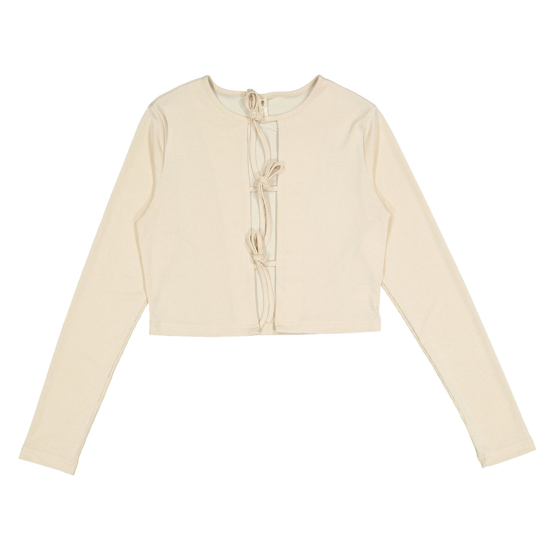 Ava and Lu Beige Bow Cardigan