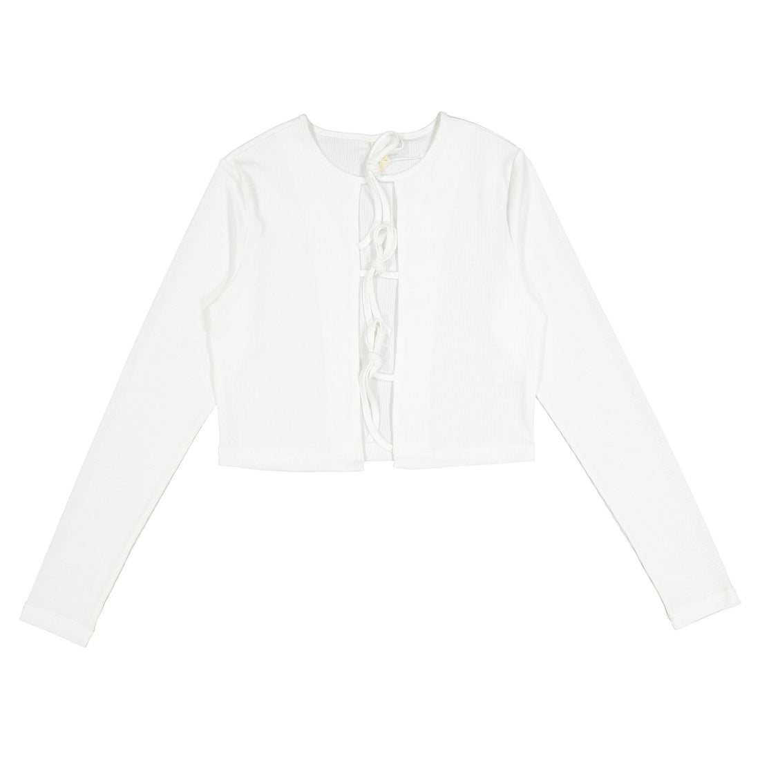 Ava and Lu White Bow Cardigan