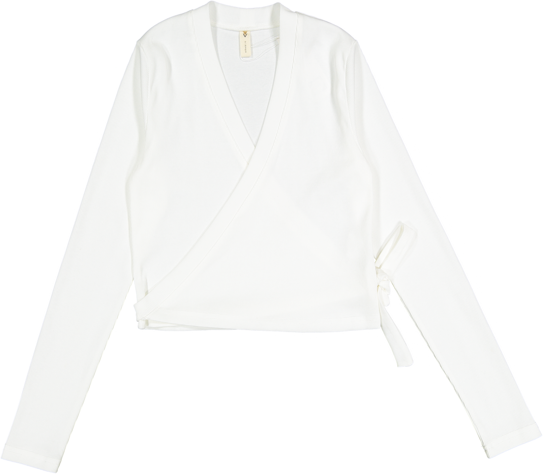 Ava and Lu White Wrap Tee