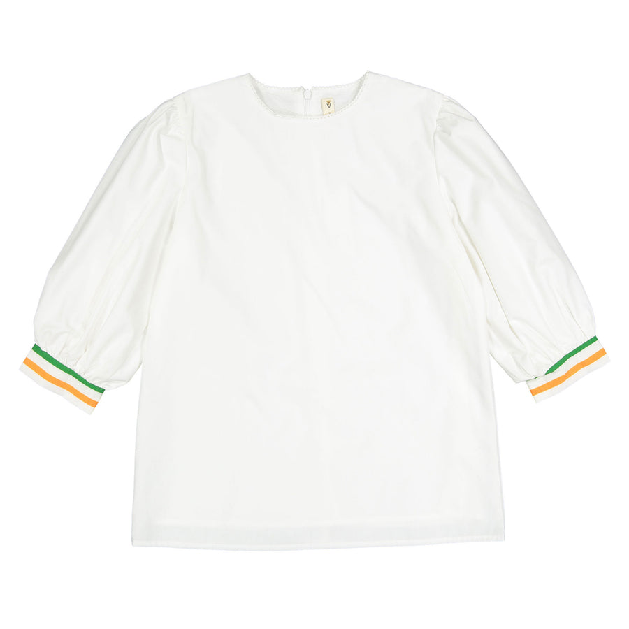 Ava and Lu White Puff Sleeve Blouse