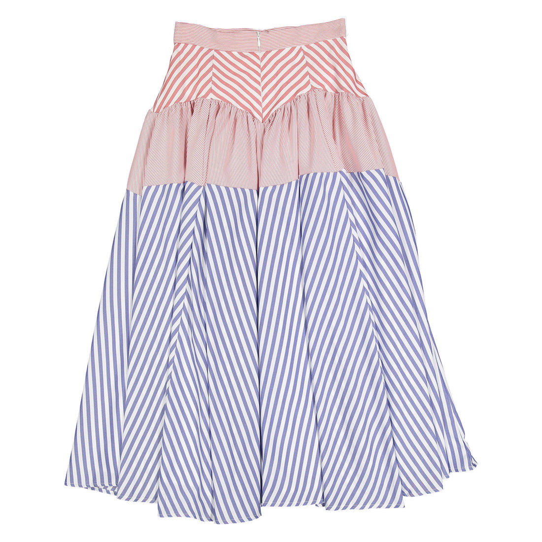 Ava and Lu Color Patch Stripe Maxi Skirt