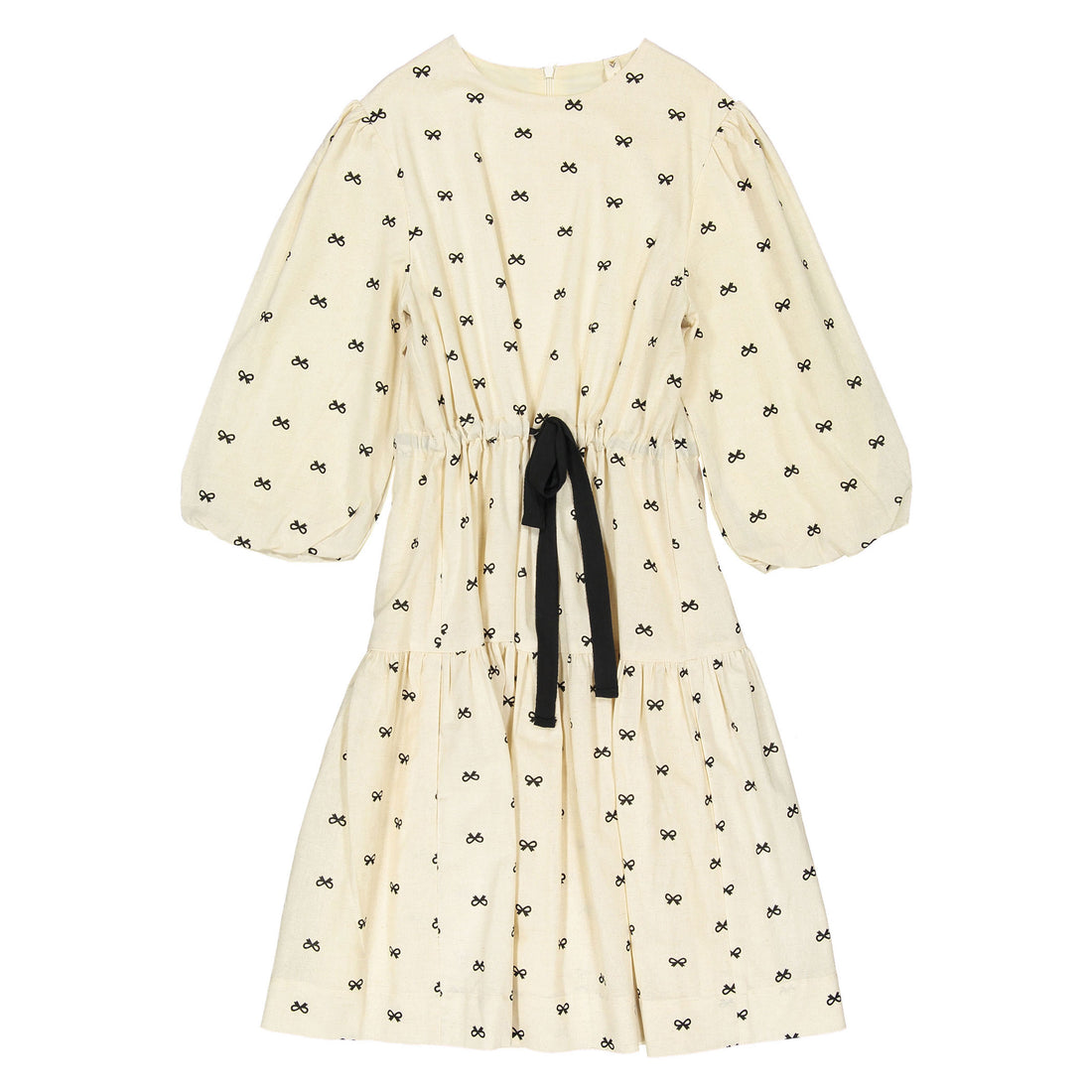 Ava and Lu Beige Bow Waisted Dress