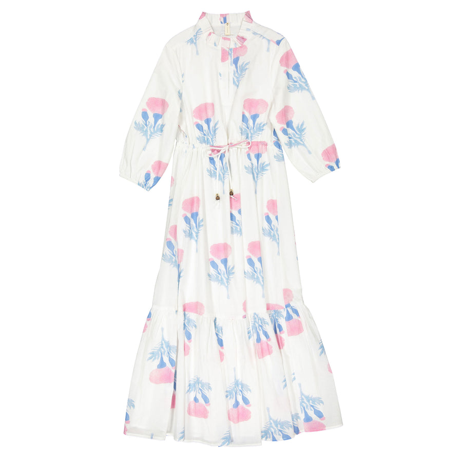 Ava and Lu White Tulips Painted Dress