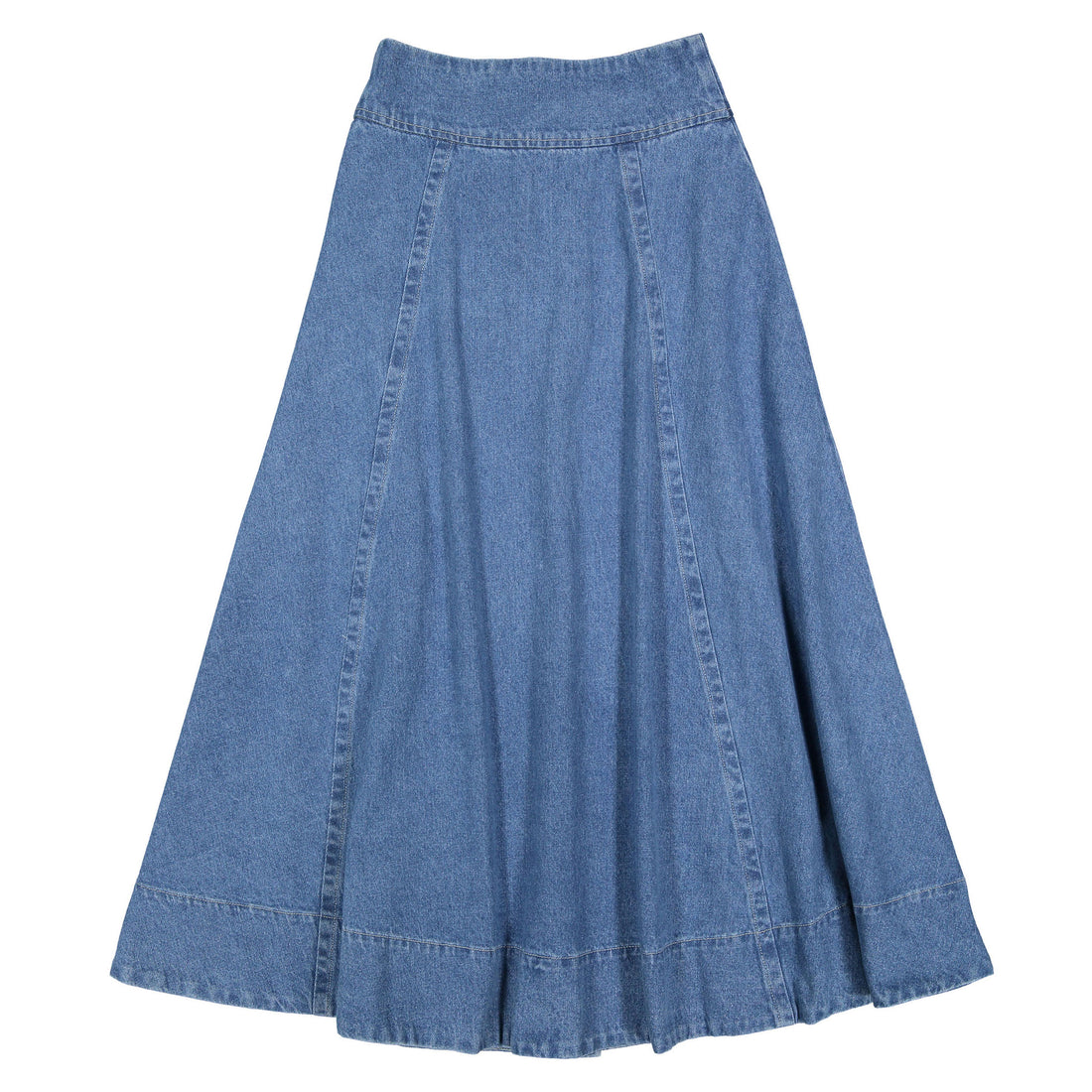 Ava Jeans Blue Denim Button Down Skirt