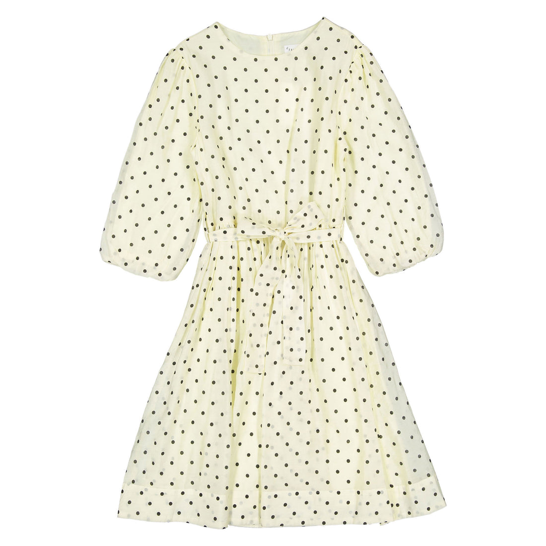 Darlin Off White Polka Dot Belted Dress 14 Darlin Off White Polka Dot Belted Dress 14