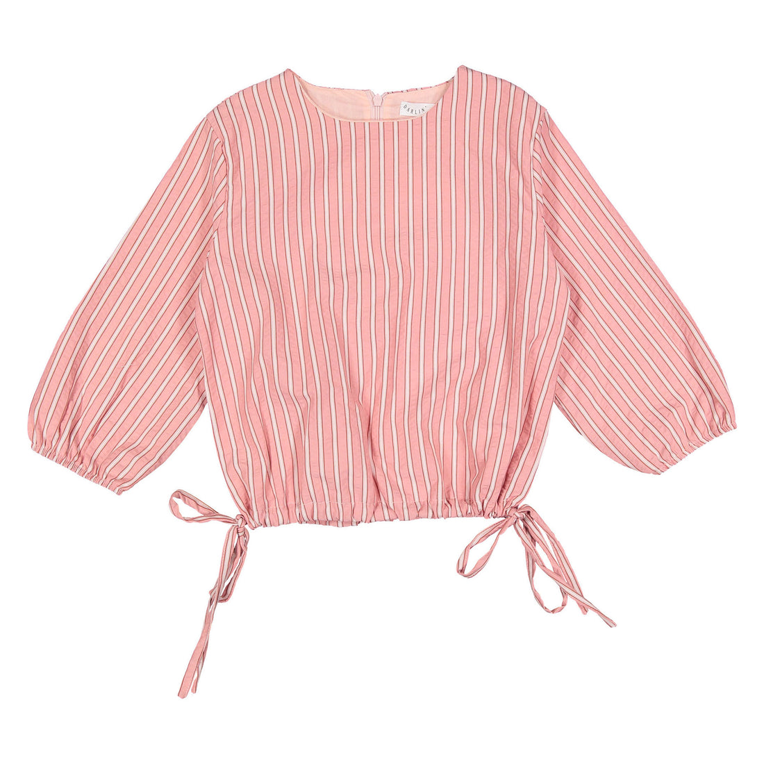 Darlin Pink Stripe Drawstring Top