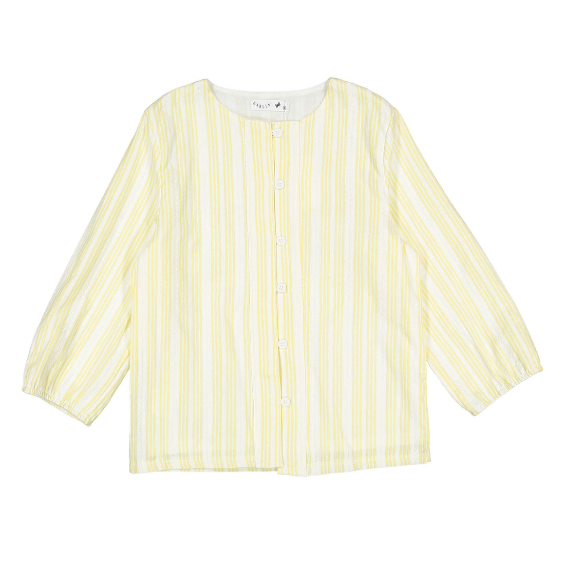 Darlin Yellow Lace Striped Top