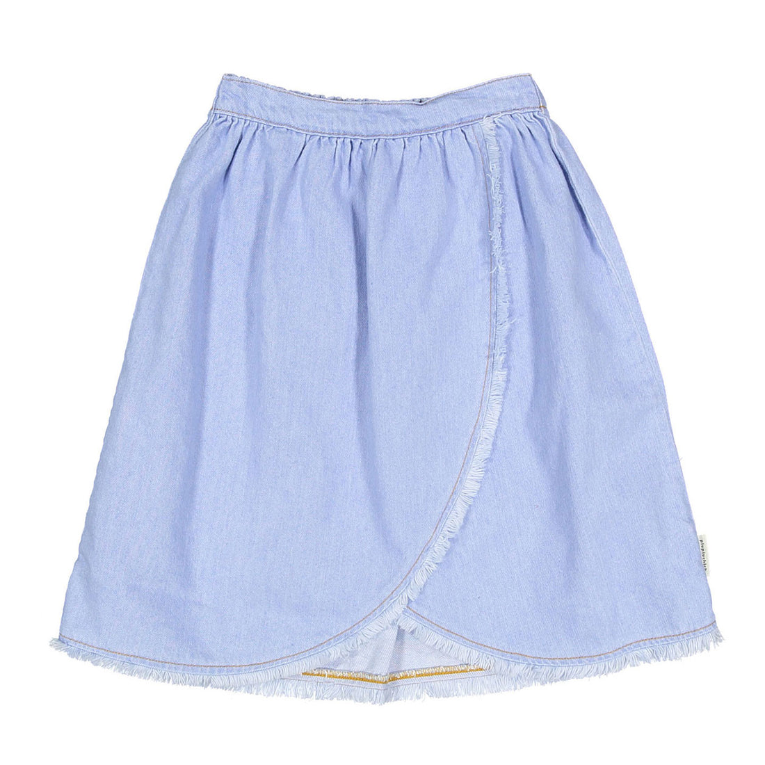 Piupiuchick Light Blue Soft Denim Skirt