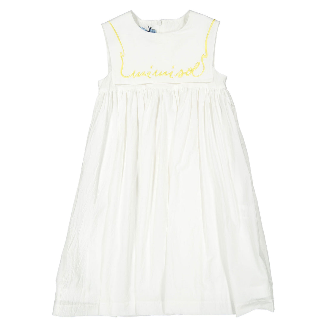 Mimisol Cream Embroidered Long Dress