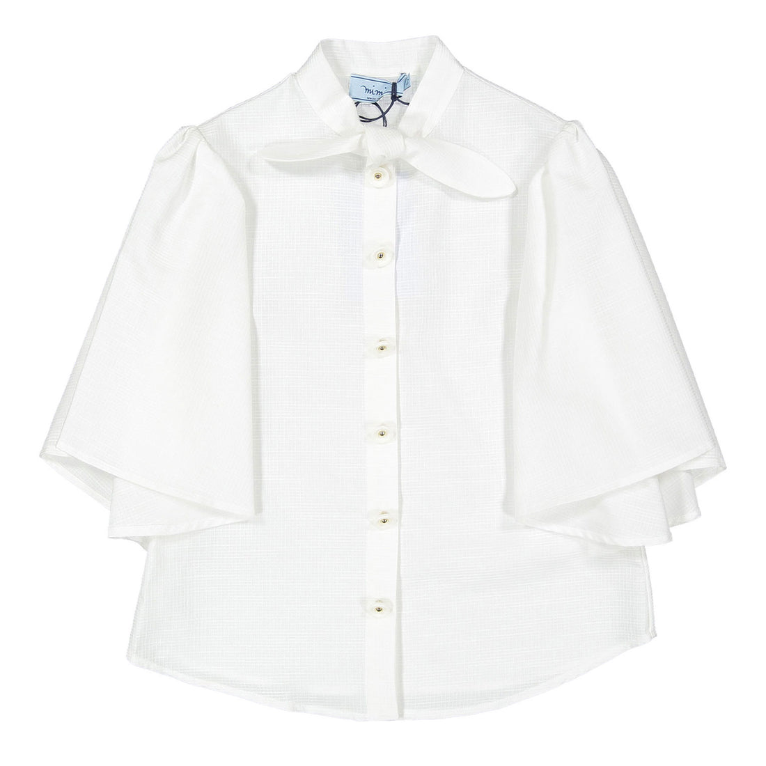 Mimisol White Wide Sleeve Cotton Shirt