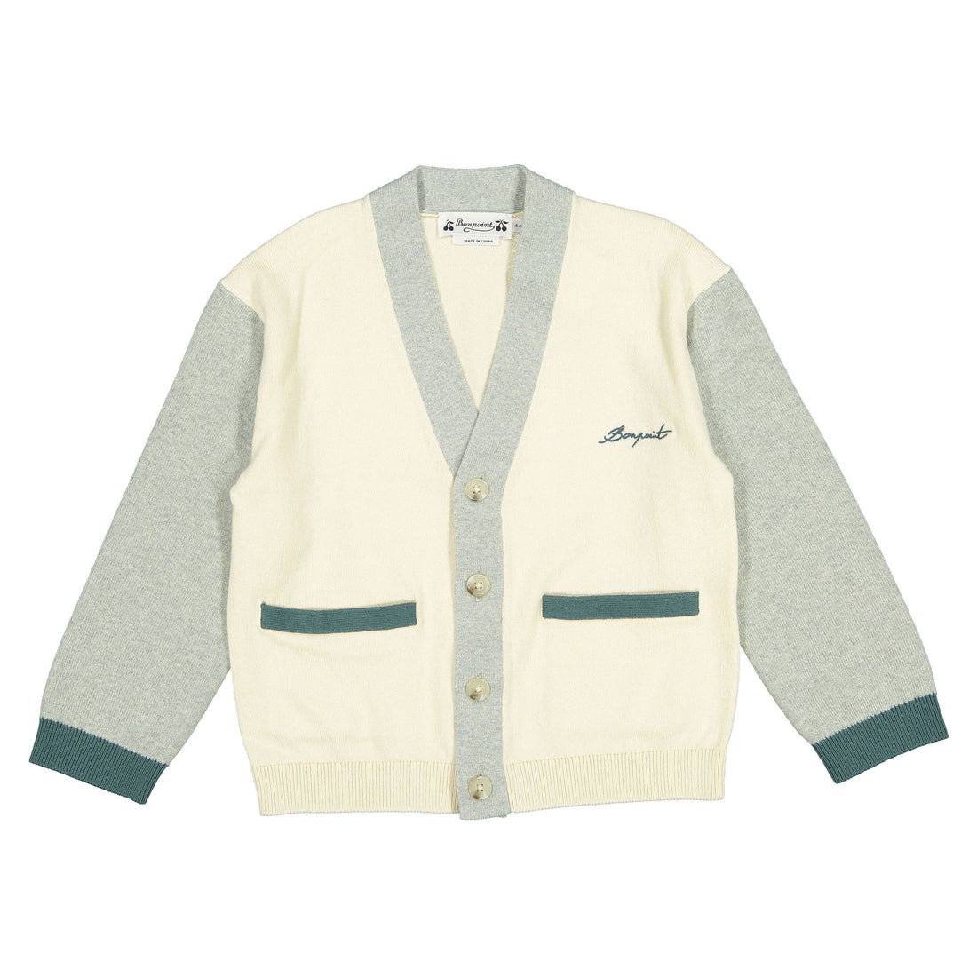 Bonpoint White Edouard Cardigan