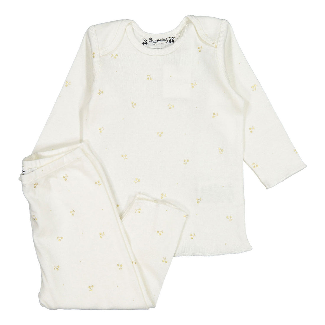 Bonpoint White Two Piece Baby Set