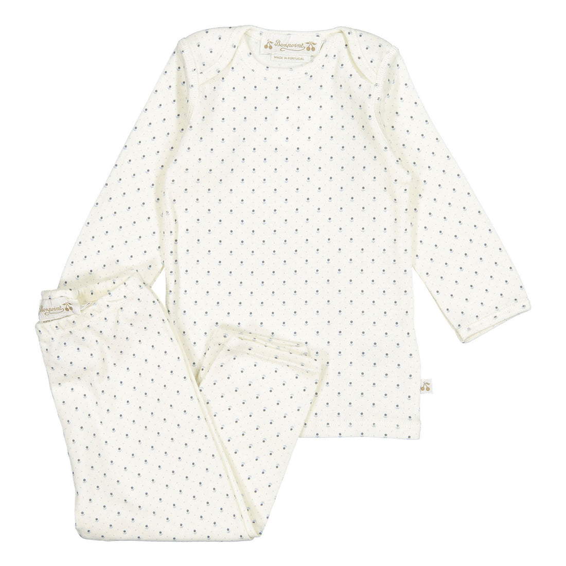 Bonpoint Sky Blue Floral Timi  Baby Set