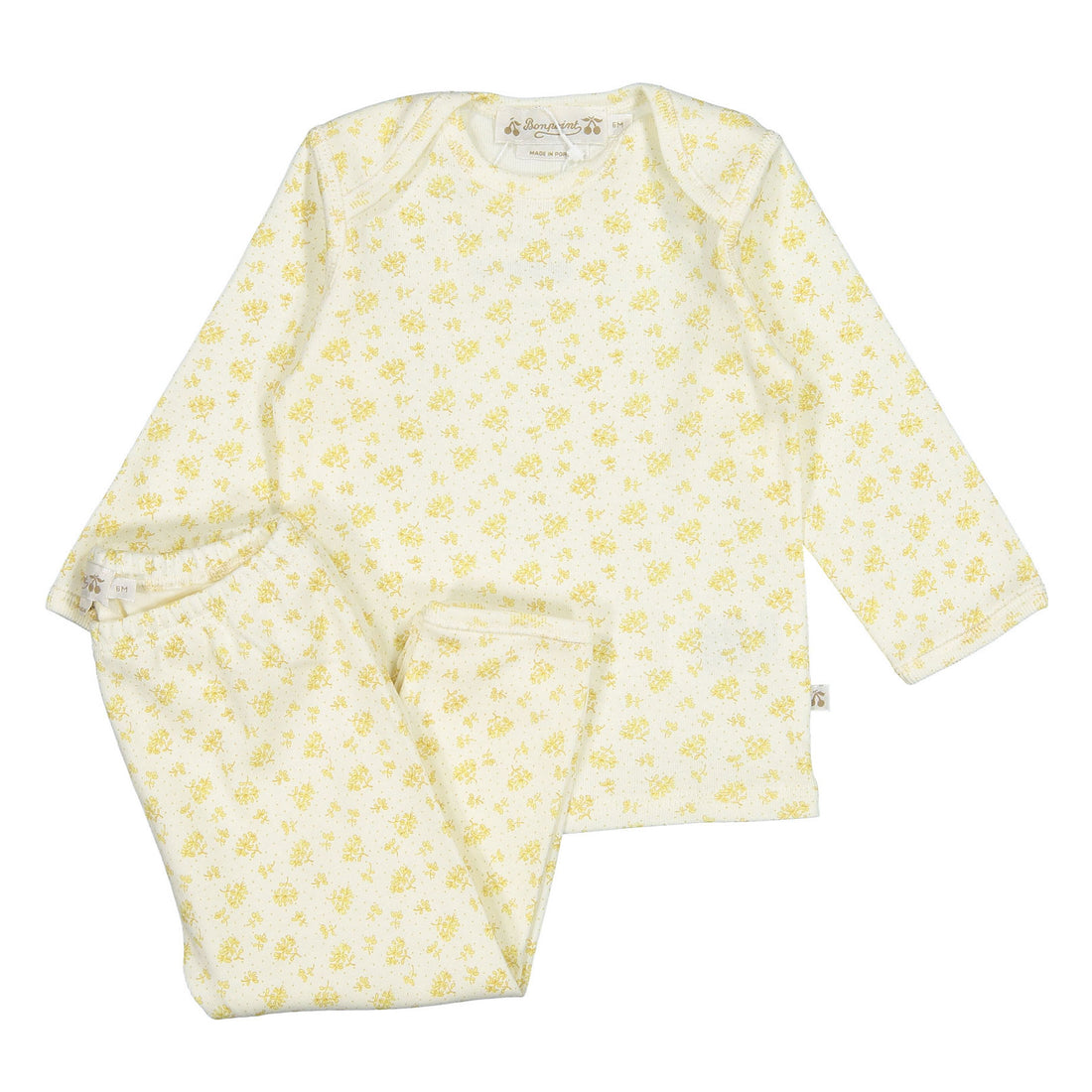 Bonpoint Yellow Floral Timi Baby Set