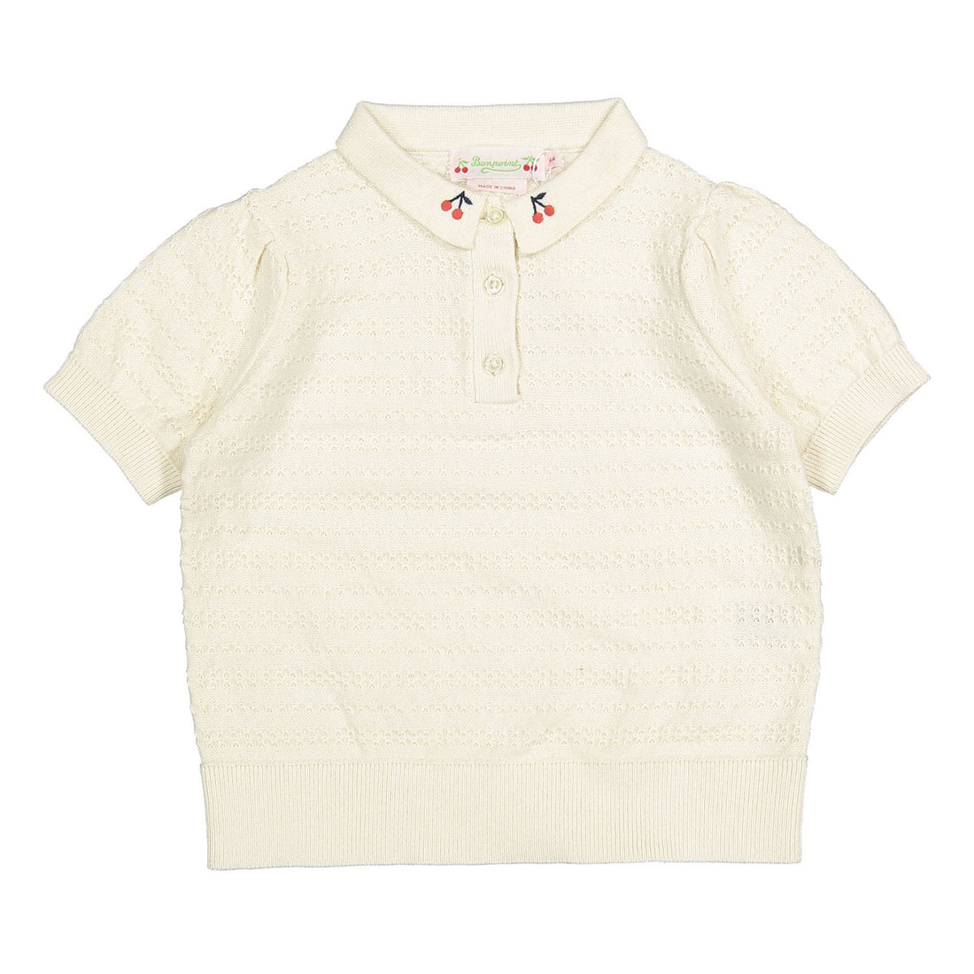 Bonpoint White Evani Polo