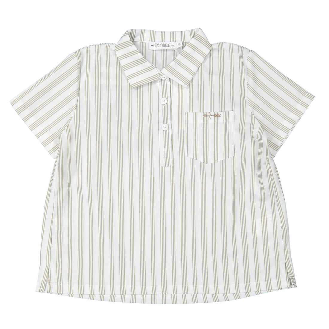 Boys and Arrows Grey Stripe Collared Shirt