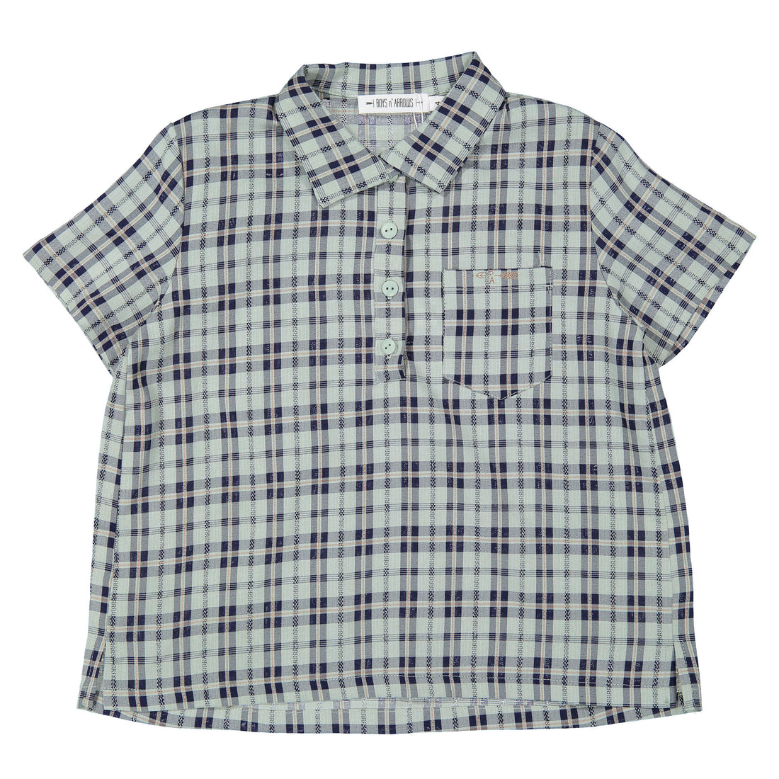 Boys and Arrows Blue Plaid Collared Shirt