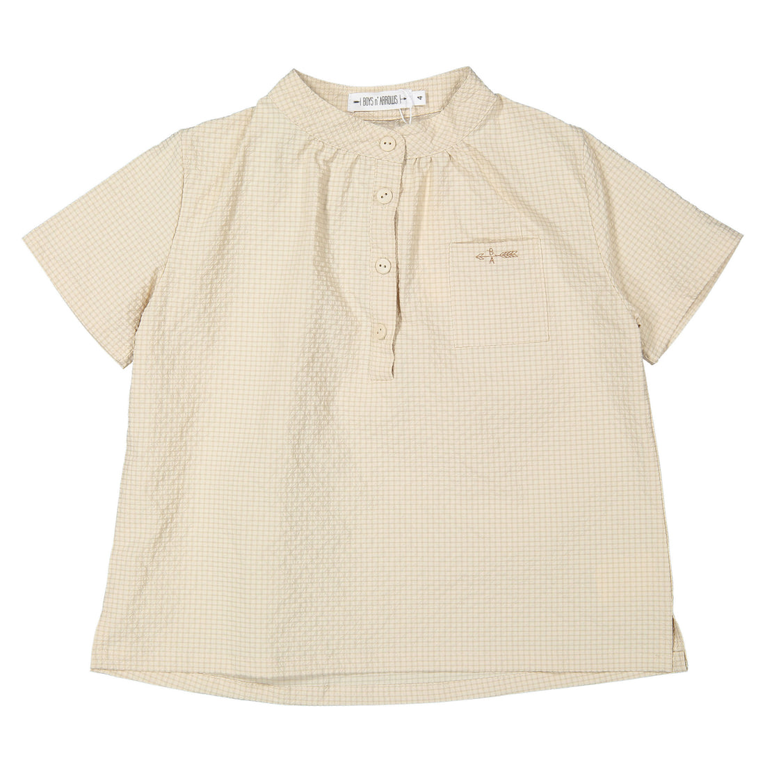 Boys and Arrows Tan Checked Tunic