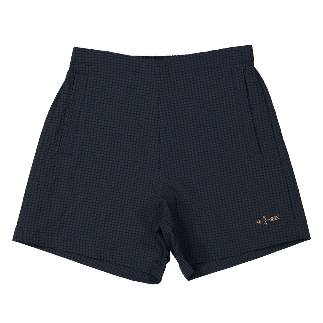 Boys and Arrows Navy Checked Shorts