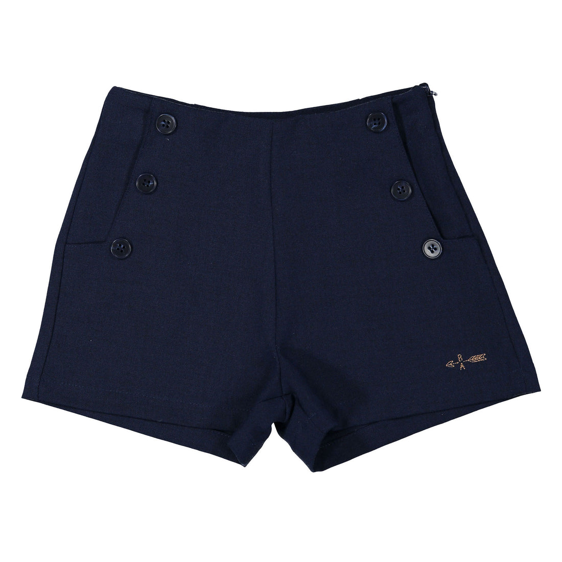 Boys and Arrows Navy Button Shorts