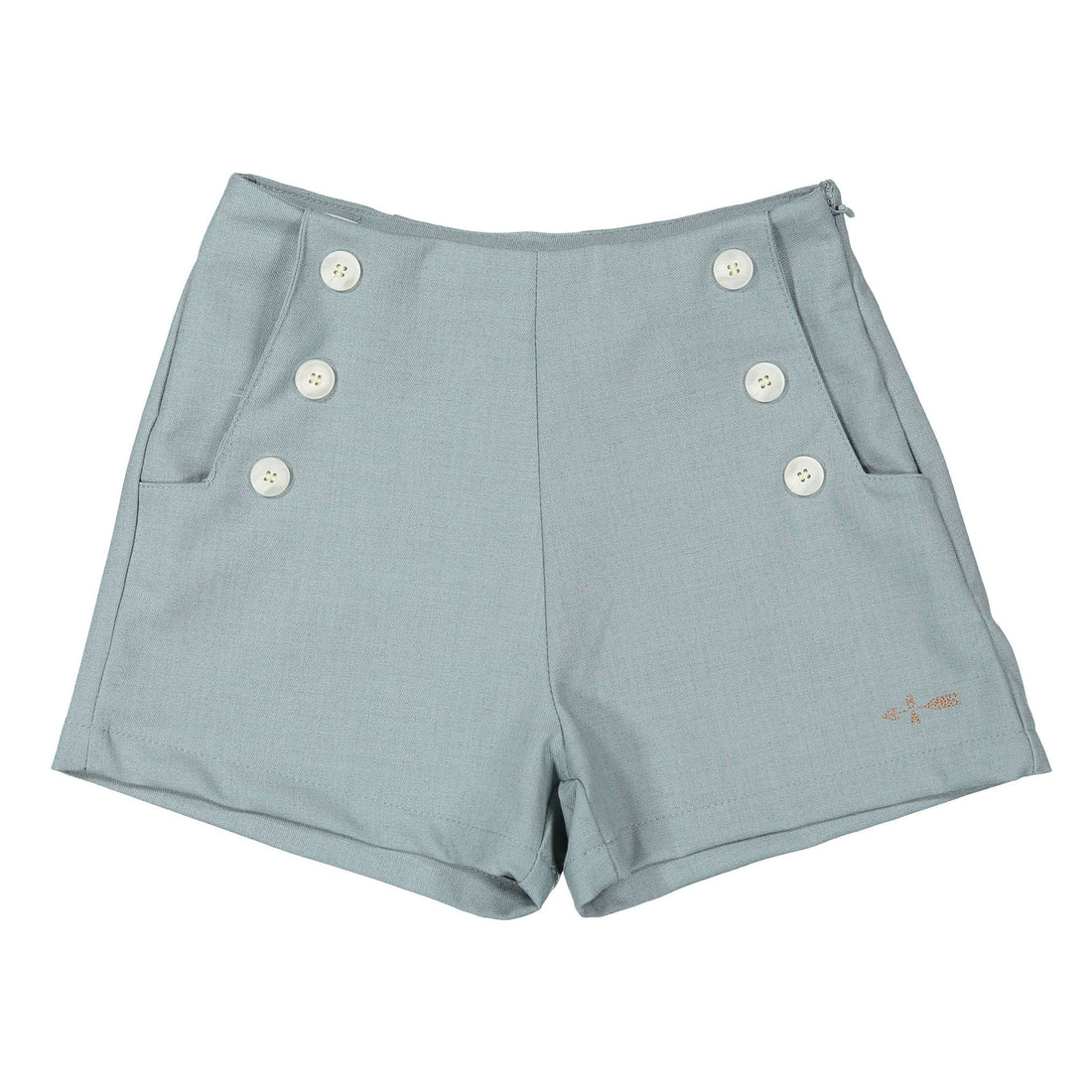 Boys and Arrows Teal Button Shorts