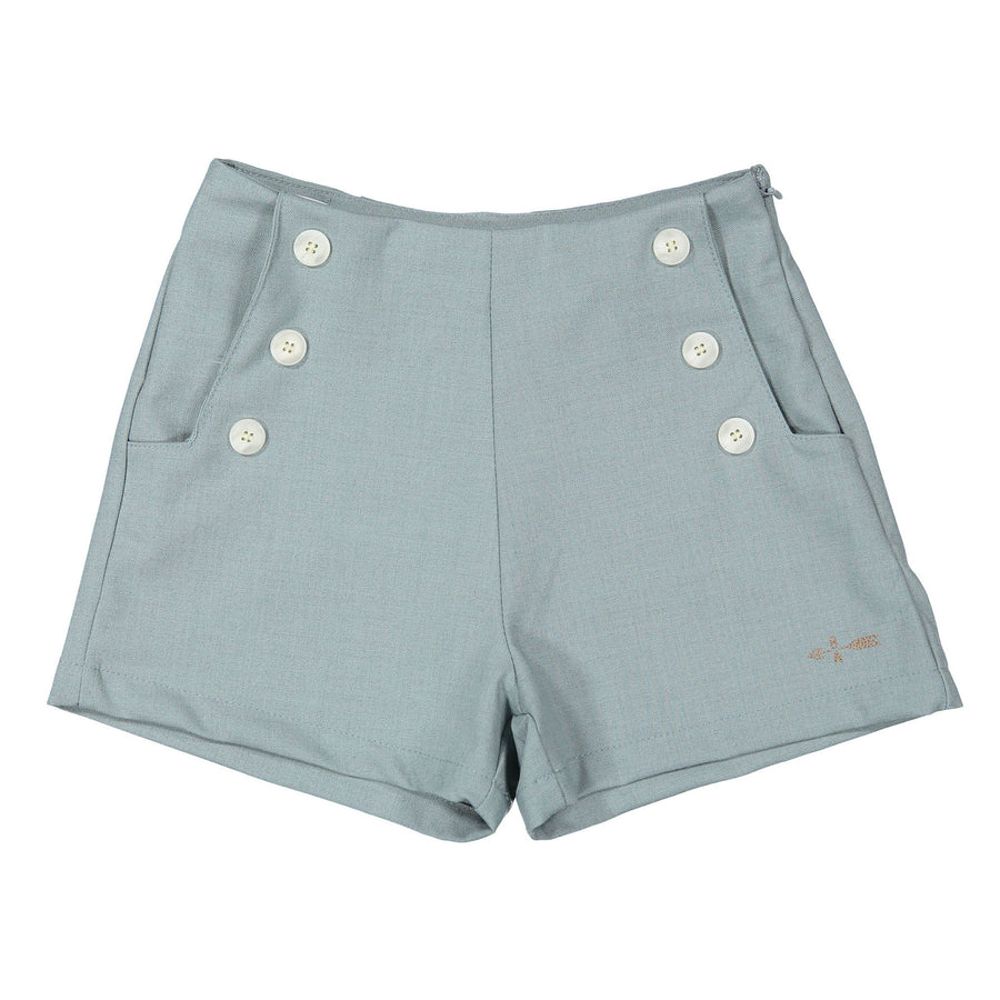 Boys and Arrows Teal Button Shorts
