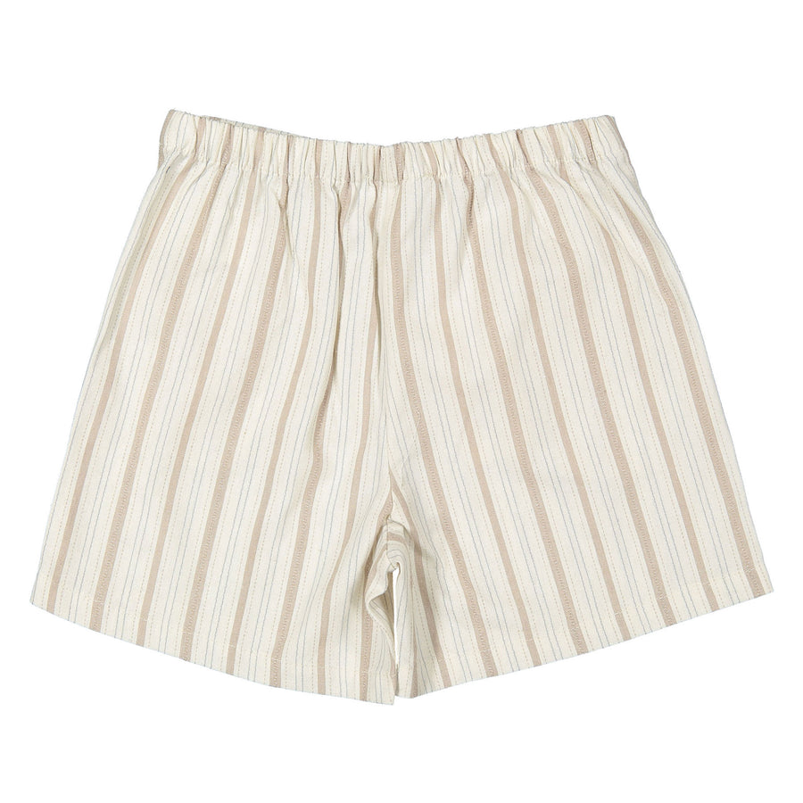 Boys and Arrows Light Khaki Striped Shorts