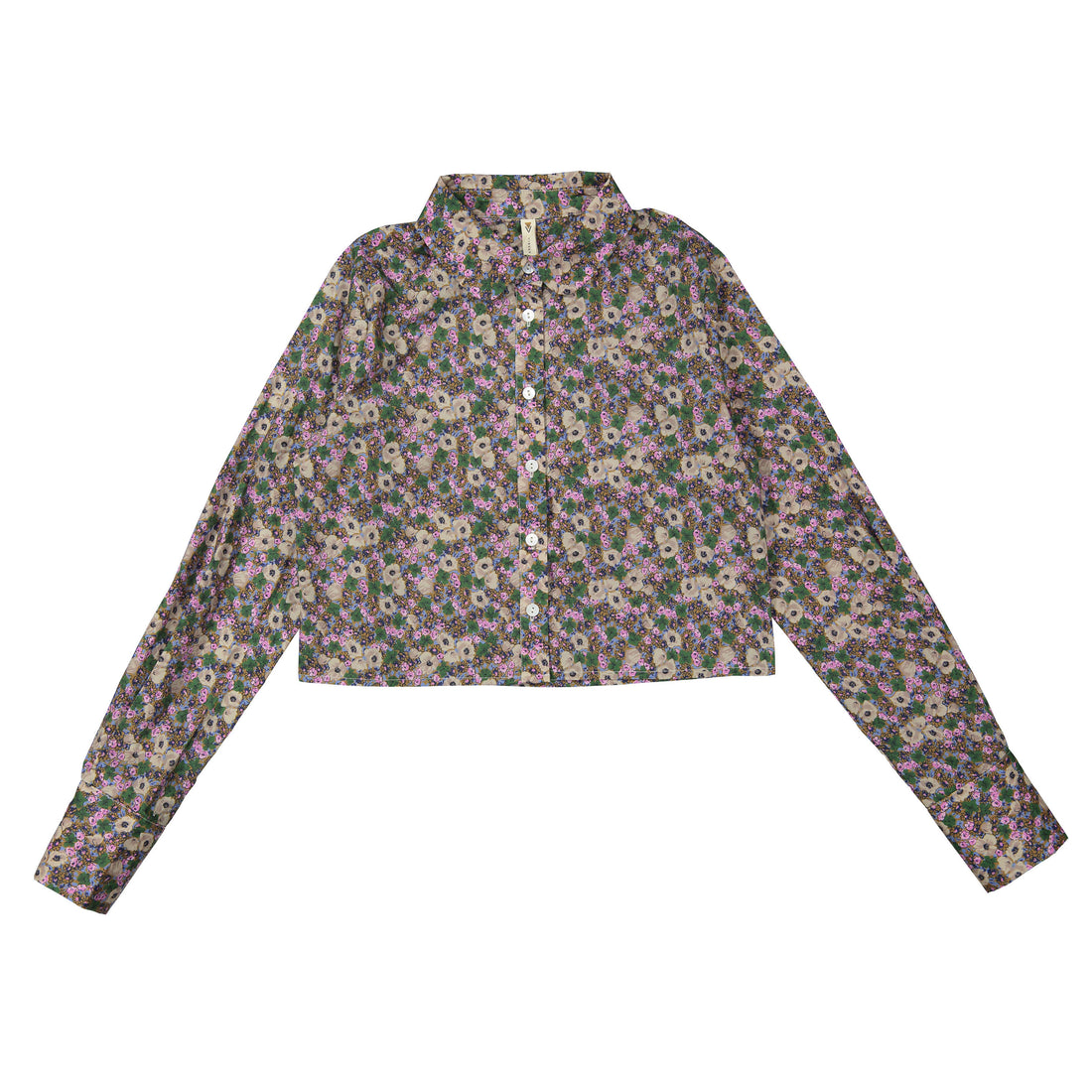 Ava and Lu Green Floral Blouse
